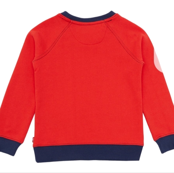 💥LEVI'S RedColor Block Raglan Crew Neck Sweatshirt 4T NWT - Picture 3 of 5
